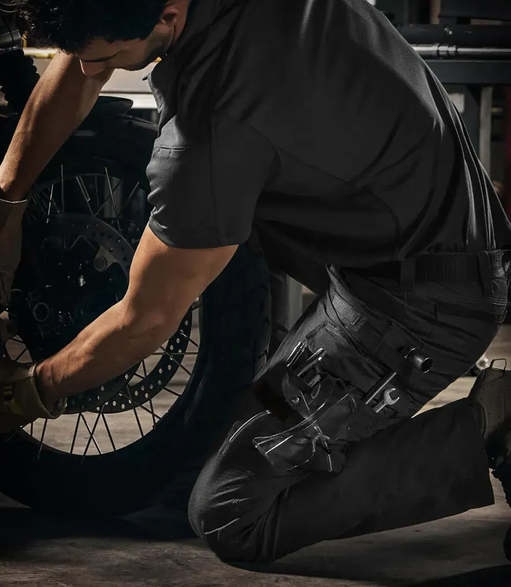 Men's Flex Stretch Tactical Pants, Water Resistant Ripstop Cargo Work Pants