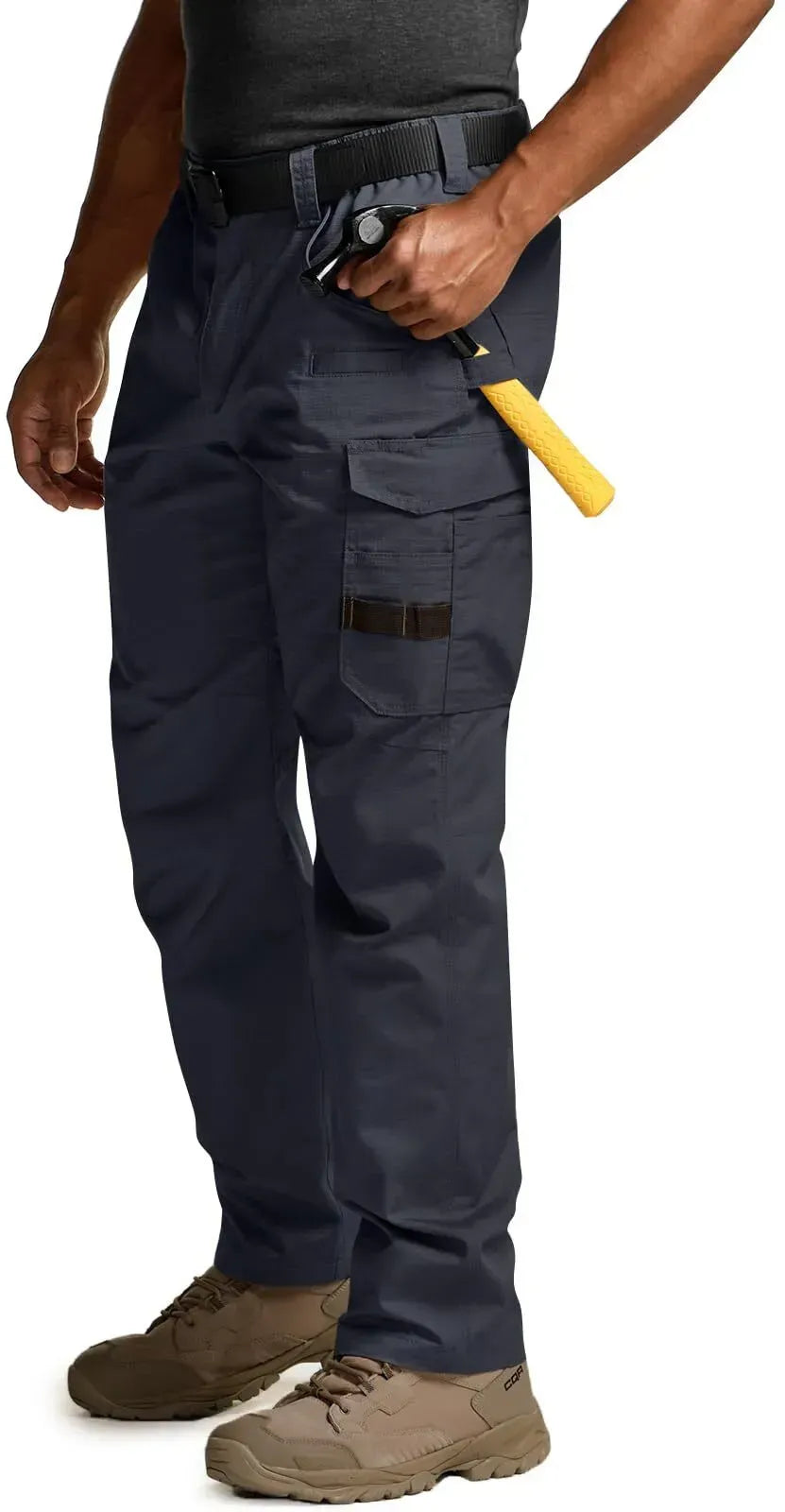 Men's Flex Stretch Tactical Pants, Water Resistant Ripstop Cargo Work Pants