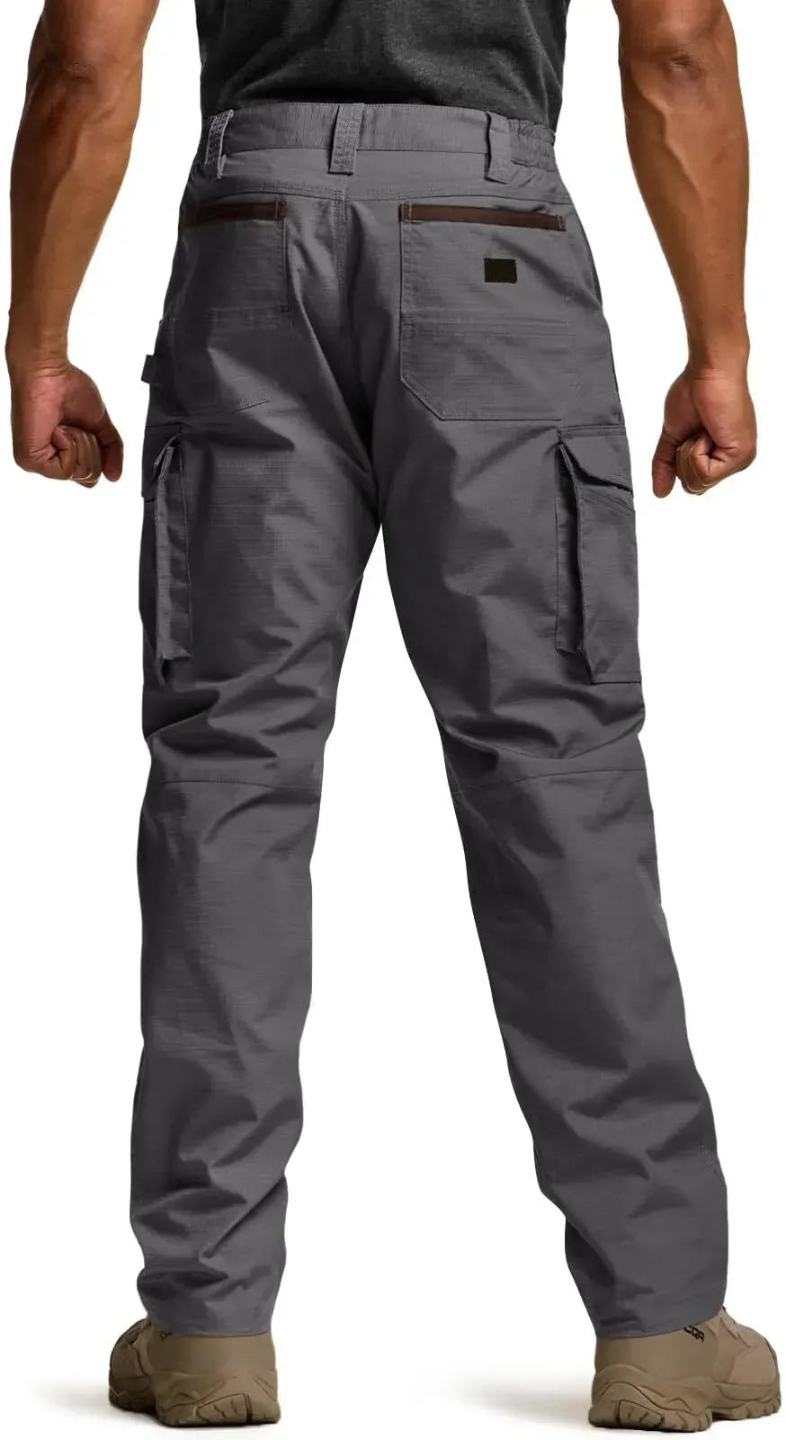 Men's Flex Stretch Tactical Pants, Water Resistant Ripstop Cargo Work Pants