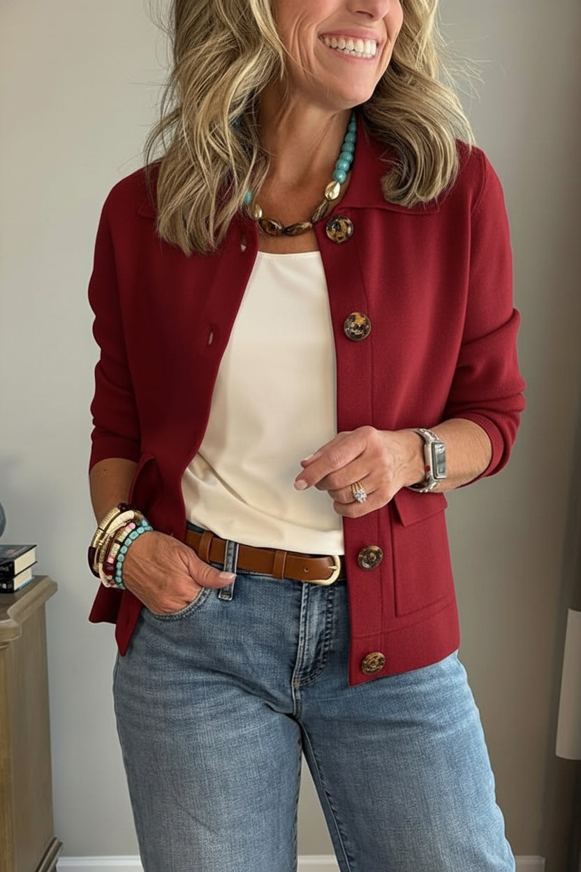 New Arrivals🔥 Casual Lapel Pocket Solid Color Jacket