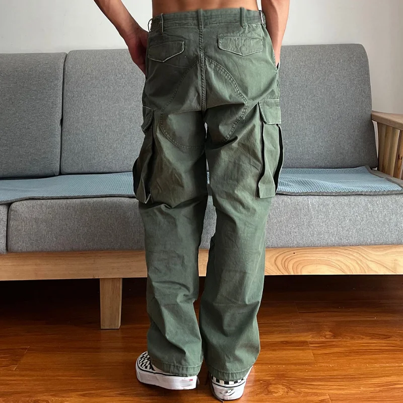 [24-hour shipping out]Men's Loose Large Pocket Wear-resistant Cargo Paratrooper Pants 35879567Z