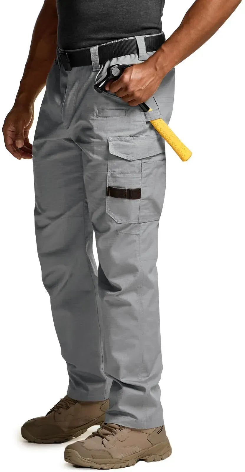 Men's Flex Stretch Tactical Pants, Water Resistant Ripstop Cargo Work Pants