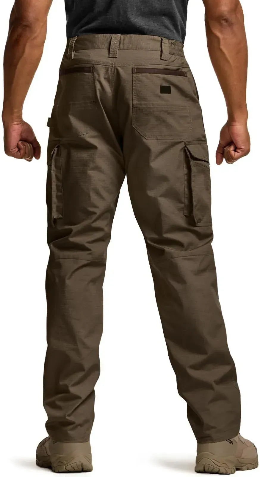Men's Flex Stretch Tactical Pants, Water Resistant Ripstop Cargo Work Pants