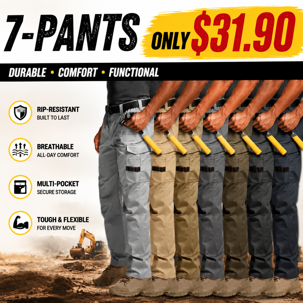 Men's Flex Stretch Tactical Pants, Water Resistant Ripstop Cargo Work Pants