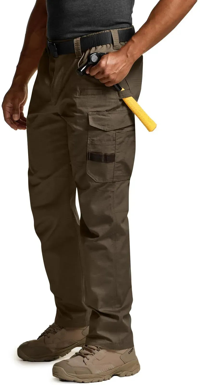 Men's Flex Stretch Tactical Pants, Water Resistant Ripstop Cargo Work Pants