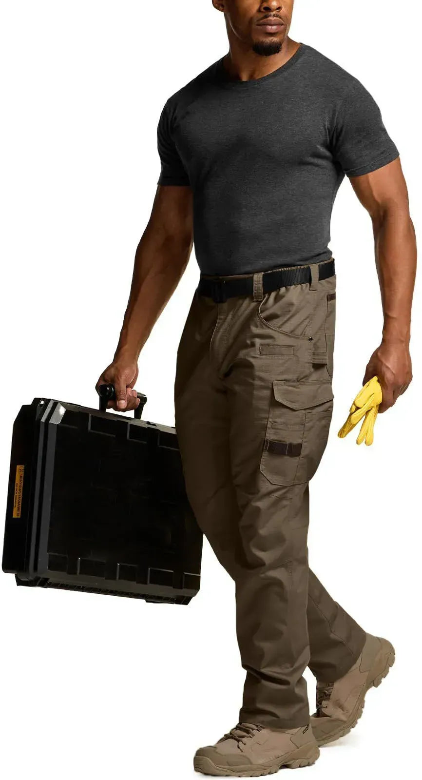 Men's Flex Stretch Tactical Pants, Water Resistant Ripstop Cargo Work Pants