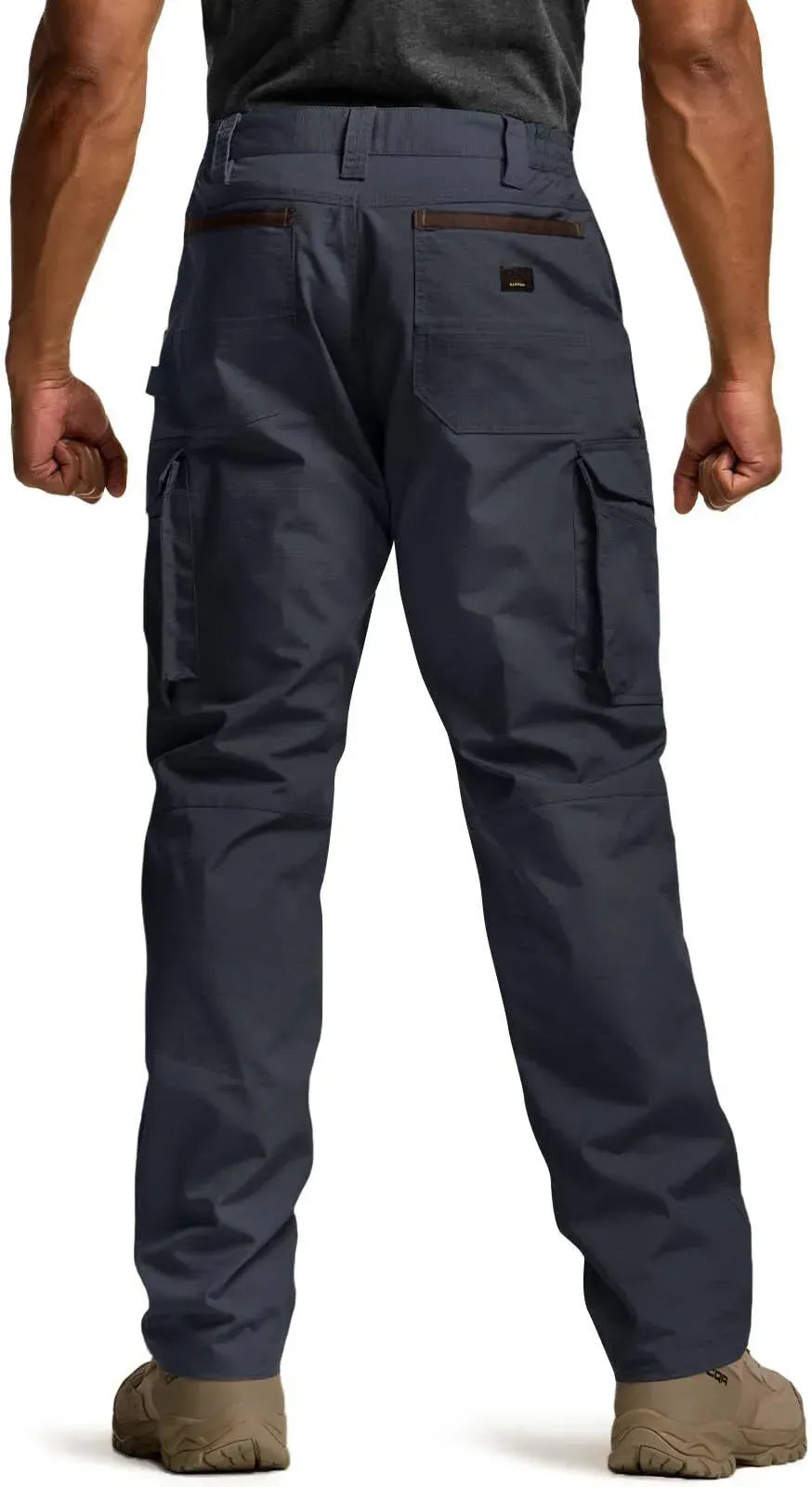 Men's Flex Stretch Tactical Pants, Water Resistant Ripstop Cargo Work Pants