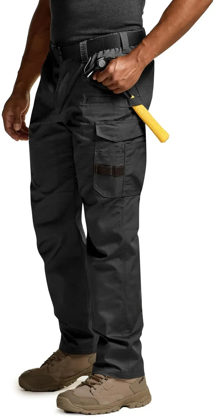 Men's Flex Stretch Tactical Pants, Water Resistant Ripstop Cargo Work Pants