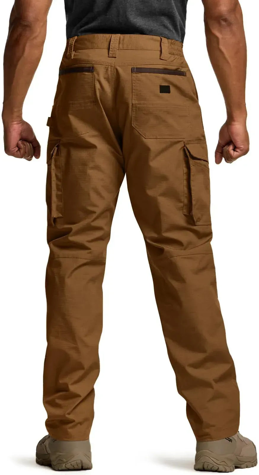 Men's Flex Stretch Tactical Pants, Water Resistant Ripstop Cargo Work Pants